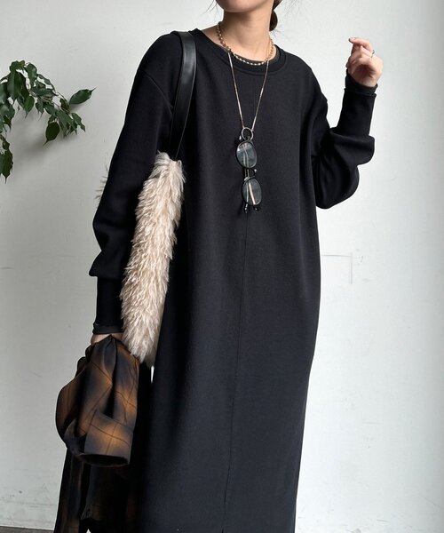 ブークレーダンボールロングスリーブワンピース（ワンピース）｜DouDou