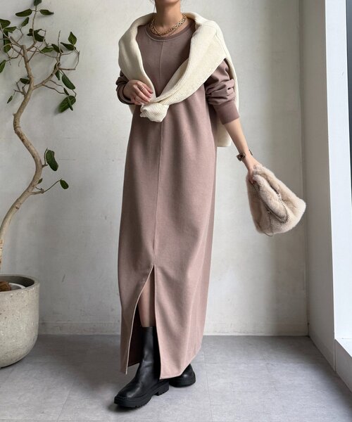 ブークレーダンボールロングスリーブワンピース（ワンピース）｜DouDou