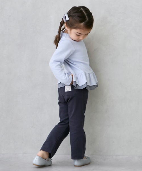 petit main(プティマイン)の「【防汚加工】フレアカットパンツ(その他パンツ・キッズ・ダークブラウン/チャコール/ラベンダー/ライトブルー/ホワイト系・100cm/110cm/130cm/80cm/90cm/120cm)」の6枚目の写真
