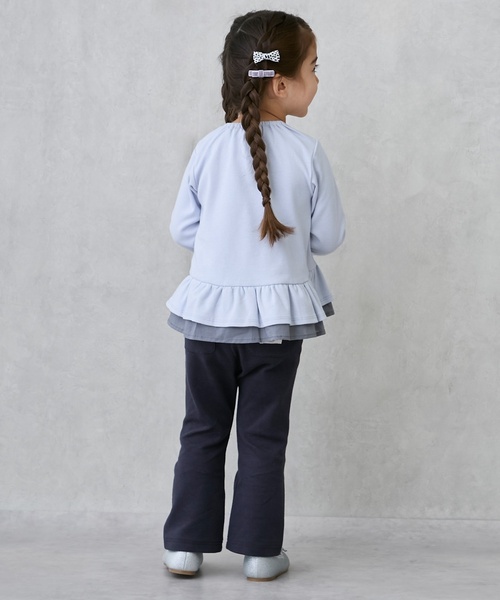 petit main(プティマイン)の「【防汚加工】フレアカットパンツ(その他パンツ・キッズ・ダークブラウン/チャコール/ラベンダー/ライトブルー/ホワイト系・100cm/110cm/130cm/80cm/90cm/120cm)」の7枚目の写真