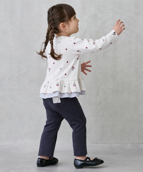 petit main(プティマイン)の「【防汚加工】フレアカットパンツ(その他パンツ・キッズ・ダークブラウン/チャコール/ラベンダー/ライトブルー/ホワイト系・100cm/110cm/130cm/80cm/90cm/120cm)」の10枚目の写真