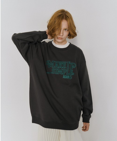 Muel Chic(ミュエルシック)の「Makey sweat CS メイキースウェットカットソー(スウェット・レディース・グレー/スミクロ/レッド/ブラウン・FREE)」の8枚目の写真