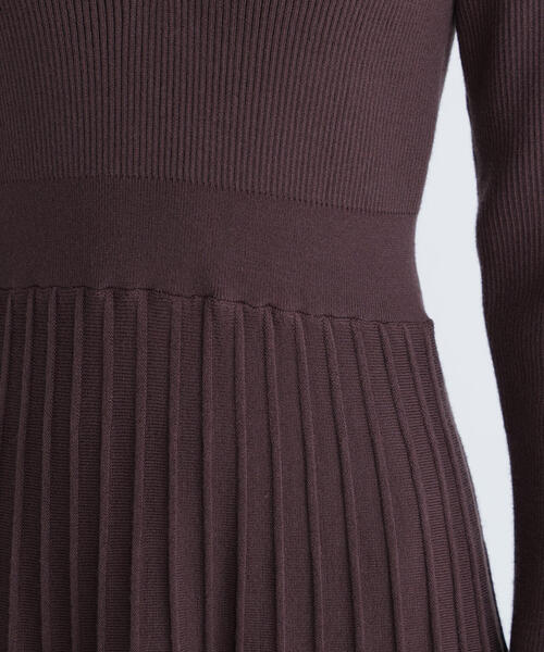 ◇スキッパーバイカラーニットワンピース（ワンピース）｜NATURAL