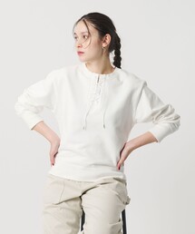 BEAUTY&YOUTH UNITED ARROWS（ビューティーアンドユースユナイテッドアローズ）の「コットン レースアッププルオーバー（Tシャツ/カットソー・レディース）」