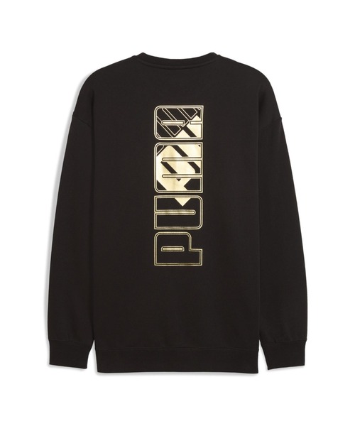 PUMA（プーマ）の「プーマ PUMA MAXIMAL METALLIC リラックスド クルースウ（スウェット・メンズ・ダークグリーン/ブラック・S/M/L/LL/3L）」の3枚目の写真