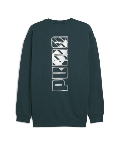 PUMA（プーマ）の「プーマ PUMA MAXIMAL METALLIC リラックスド クルースウ（スウェット・メンズ・ダークグリーン/ブラック・S/M/L/LL/3L）」の4枚目の写真