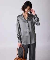 c/est（シーエ）の「c/est/シーエ SILK シルクサテンブラウス（シャツ/ブラウス）」