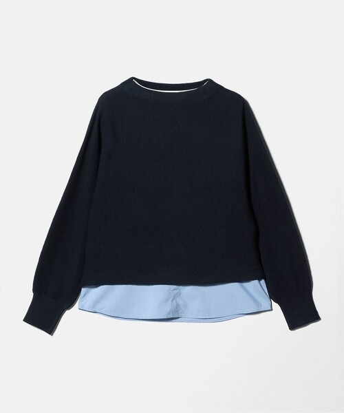 A DAY IN THE LIFE UNITED ARROWS(アデイインザライフユナイテッドアローズ)の「ボトルネックニット+インナー ‐ウォッシャブル‐<A DAY IN THE LIFE>(ニット/セーター・レディース・オリーブ/モカ/ネイビー/グレー系・FREE)」の4枚目の写真