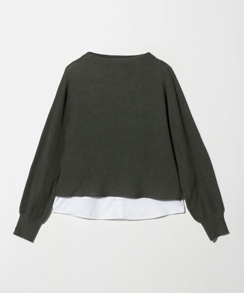 A DAY IN THE LIFE UNITED ARROWS(アデイインザライフユナイテッドアローズ)の「ボトルネックニット+インナー ‐ウォッシャブル‐<A DAY IN THE LIFE>(ニット/セーター・レディース・オリーブ/モカ/ネイビー/グレー系・FREE)」の3枚目の写真