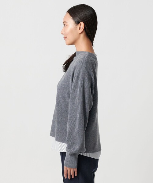A DAY IN THE LIFE UNITED ARROWS(アデイインザライフユナイテッドアローズ)の「ボトルネックニット+インナー ‐ウォッシャブル‐<A DAY IN THE LIFE>(ニット/セーター・レディース・オリーブ/モカ/ネイビー/グレー系・FREE)」の17枚目の写真