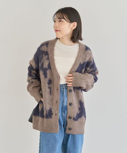 Green Parks(グリーンパークス)の「アニマル柄カーディガン(カーディガン/ボレロ・レディース・チャコールグレー/ブラウン・FREE)」の13枚目の写真