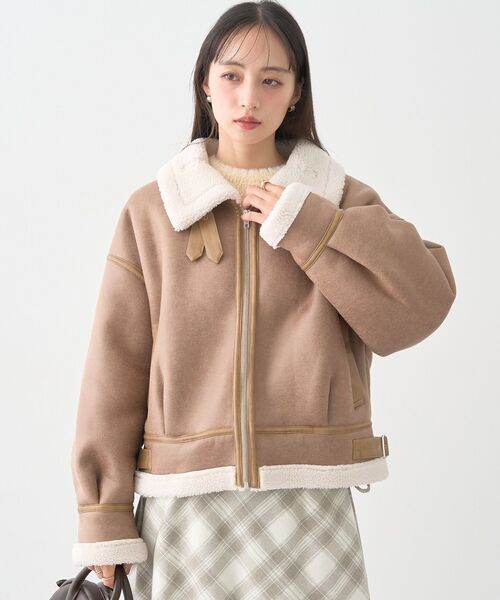 セール】【2025AW】フェイクムートンジャケット（ムートンコート