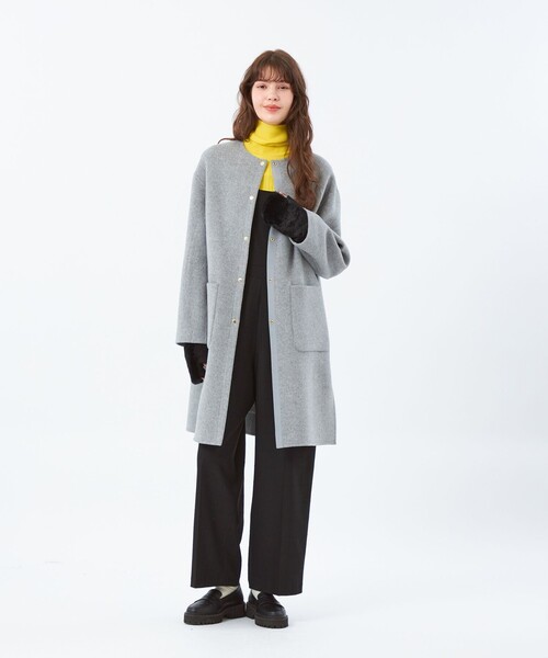 MACKINTOSH PHILOSOPHY(マッキントッシュ フィロソフィー)の「フィンガーレスファーミトン(手袋・レディース・ブラック/ブラウン/オフホワイト・FREE)」の8枚目の写真