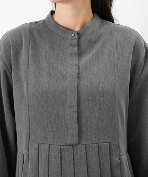 LUCA/LADY LUCK LUCA（ルカ/レディラックルカ）の「LC/LLL イレギュラー切替プリーツワンピース（ワンピース・レディース・チャコールグレー/ブラック・FREE）」の20枚目の写真