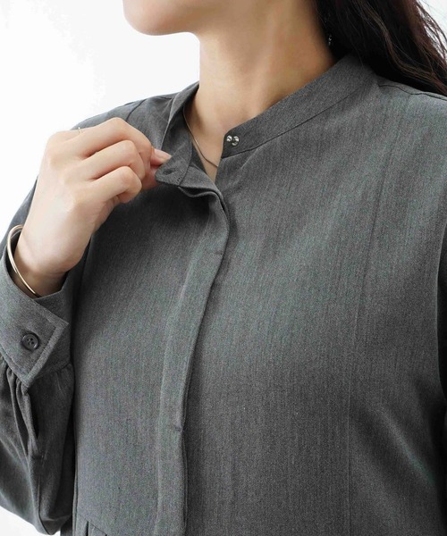 LUCA/LADY LUCK LUCA（ルカ/レディラックルカ）の「LC/LLL イレギュラー切替プリーツワンピース（ワンピース・レディース・チャコールグレー/ブラック・FREE）」の21枚目の写真