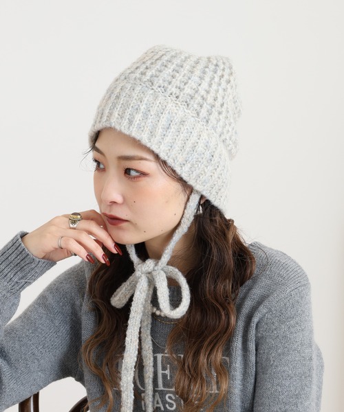 セール】RUBEN MIX YARN STRAP HAT ミックスヤーン ストラップニット帽
