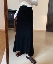 ニットロングフレアスカート