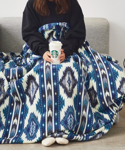 ROCK MOUNT/ロックマウント ネイティブ柄 フリースブランケット