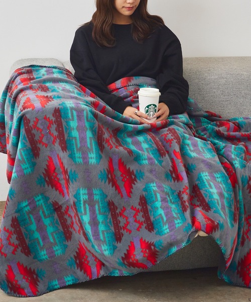 ROCK MOUNT/ロックマウント ネイティブ柄 フリースブランケット