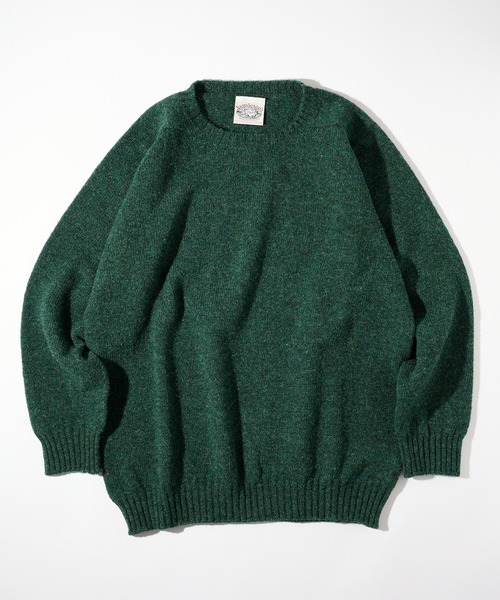 Jamieson's of Shetland（ジャミーソンズオブシェトランド）の「【JAMIESONS】3PLY Plain Saddle Shoulder crew neck　WG838C（ニット/セーター・メンズ・レッド/グリーン/ネイビー/ブラック/グレー・46/48/50）」の3枚目の写真