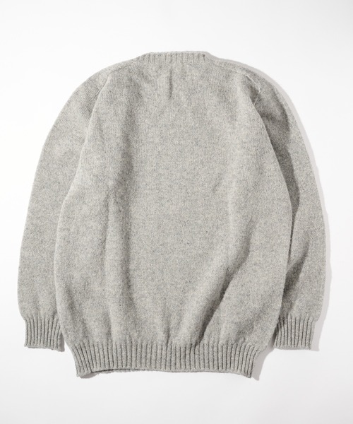 Jamieson's of Shetland（ジャミーソンズオブシェトランド）の「【JAMIESONS】3PLY Plain Saddle Shoulder crew neck　WG838C（ニット/セーター・メンズ・レッド/グリーン/ネイビー/ブラック/グレー・46/48/50）」の6枚目の写真