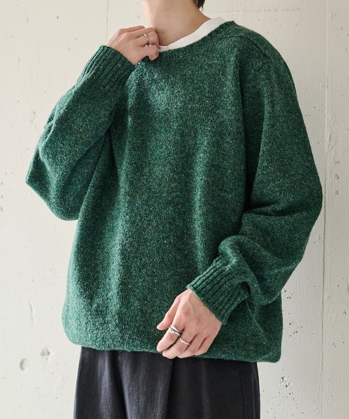 Jamieson's of Shetland（ジャミーソンズオブシェトランド）の「【JAMIESONS】3PLY Plain Saddle Shoulder crew neck　WG838C（ニット/セーター・メンズ・レッド/グリーン/ネイビー/ブラック/グレー・46/48/50）」の20枚目の写真