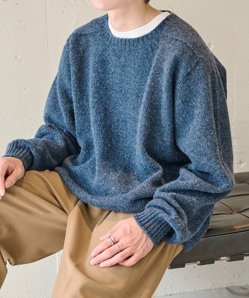 セール】【JAMIESONS】3PLY Plain Saddle Shoulder crew neck WG838C