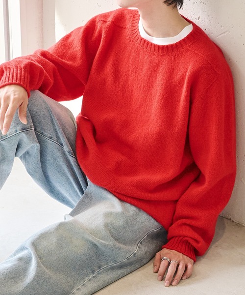 セール】【JAMIESONS】3PLY Plain Saddle Shoulder crew neck WG838C