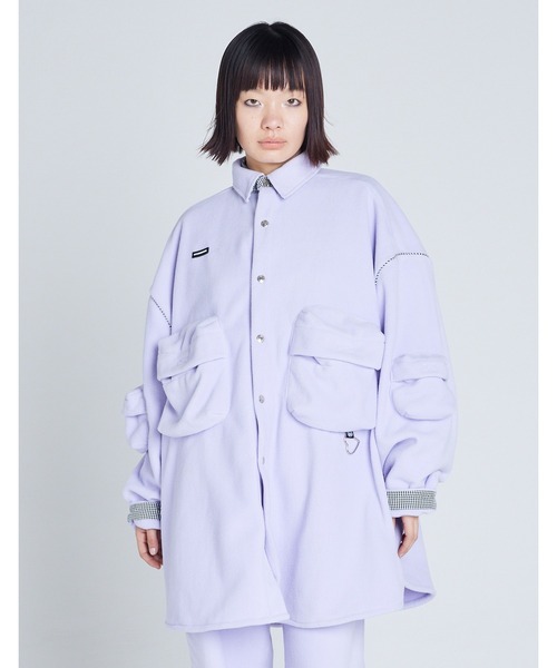 Little sunny bite(リトルサニーバイト)の「【RES】【Little Sunny Bite】freeze big shirts(その他アウター・レディース・パープル/オレンジ・SMALL/MEDIUM)」の1枚目の写真