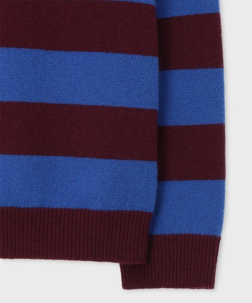 Paul Smith（ポールスミス）の「コントラストボーダー クルーネックニット / 253454 536Z（ニット/セーター・メンズ・キャメル/ブルー・MEDIUM/LARGE/X-LARGE）」の12枚目の写真