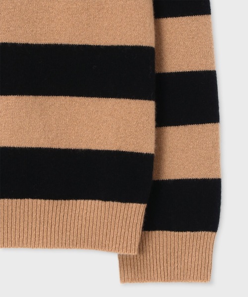 Paul Smith（ポールスミス）の「コントラストボーダー クルーネックニット / 253454 536Z（ニット/セーター・メンズ・キャメル/ブルー・MEDIUM/LARGE/X-LARGE）」の15枚目の写真