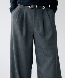 Adoon plain(アドーンプレーン)の2-Tuck Wide Pinstripe Slacks / 2タックワイドピンストライプスラックス(スラックス)