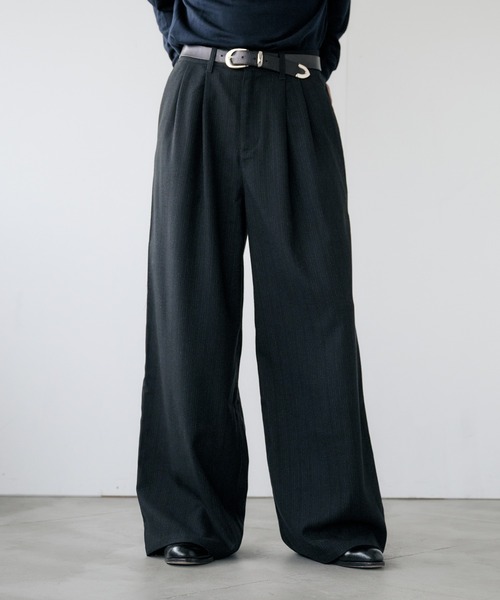 ノリボーwide stripe slacks グレー&ブラック　2本セット 楽天市場】＼ 今だけ まとめ買い がお得!! 3点購入でさらに10％OFF
