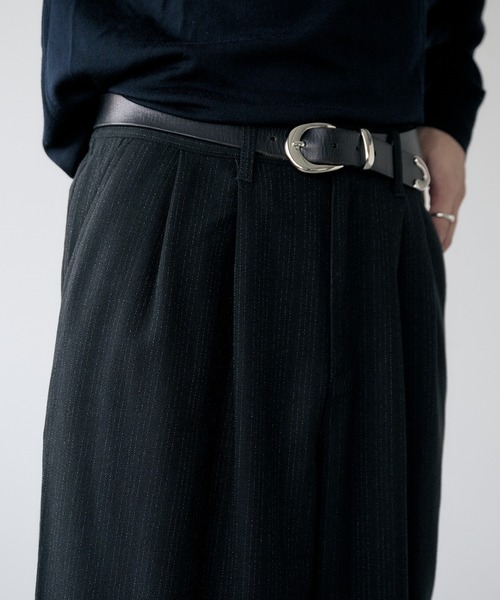 セール】2-Tuck Wide Pinstripe Slacks / 2タックワイドピンストライプ