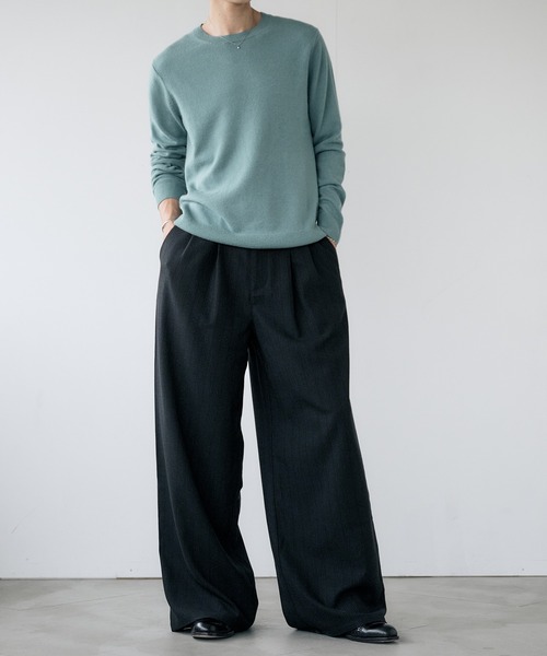 セール】2-Tuck Wide Pinstripe Slacks / 2タックワイドピンストライプ