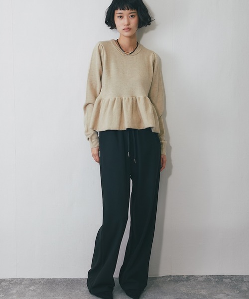 ペプラムバルーンニットプルオーバー（ニット/セーター）｜ANOTHER S
