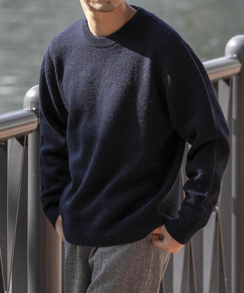 URBAN RESEARCH ROSSO MEN（アーバンリサーチロッソメン）の「『XLサイズあり』シェットランドウールクルーネックニット（ニット/セーター・メンズ・グリーン/ホワイト/レッド系その他/パープル系その他/ネイビー/ロイヤルブルー/インディゴブルー/マスタード/グレー/ブラック/グレー系その他/カーキ・SMALL/MEDIUM/LARGE/X-LARGE）」の14枚目の写真