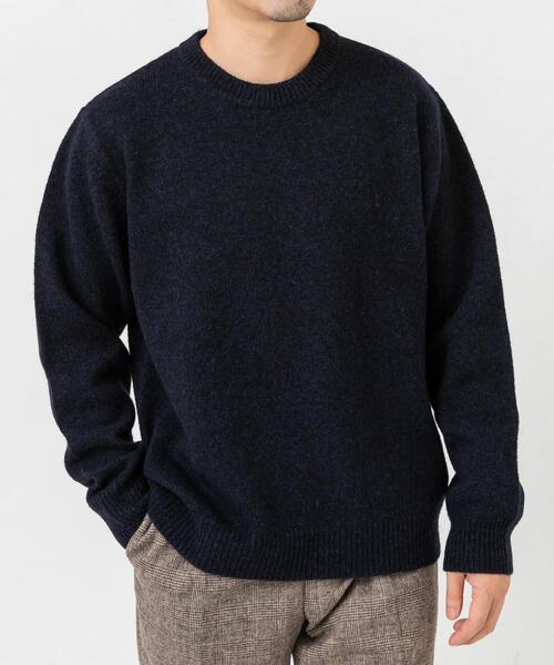 URBAN RESEARCH ROSSO MEN（アーバンリサーチロッソメン）の「『XLサイズあり』シェットランドウールクルーネックニット（ニット/セーター・メンズ・グリーン/ホワイト/レッド系その他/パープル系その他/ネイビー/ロイヤルブルー/インディゴブルー/マスタード/グレー/ブラック/グレー系その他/カーキ・SMALL/MEDIUM/LARGE/X-LARGE）」の19枚目の写真