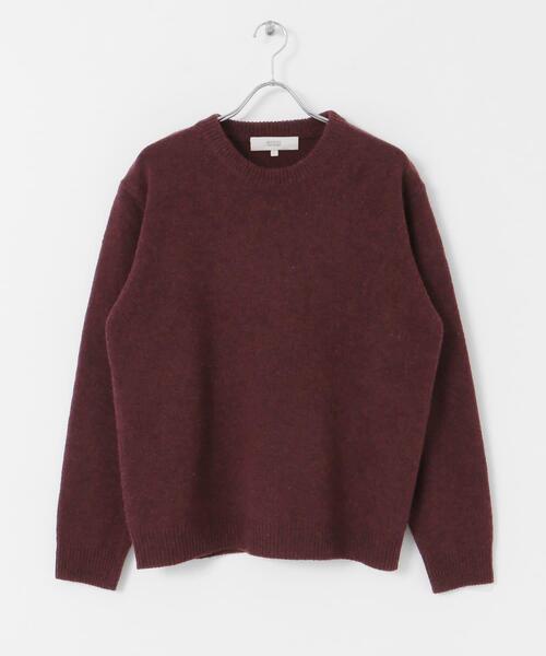 セール】『XLサイズあり』シェットランドウールクルーネックニット