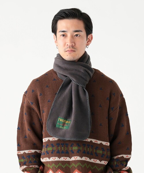 TWEED MILL(ツイードミル)の「【別注】TWEED MILL / フリース マフラー(マフラー・メンズ・ブラック系その他4/ブラック・ONE SIZE)」の3枚目の写真