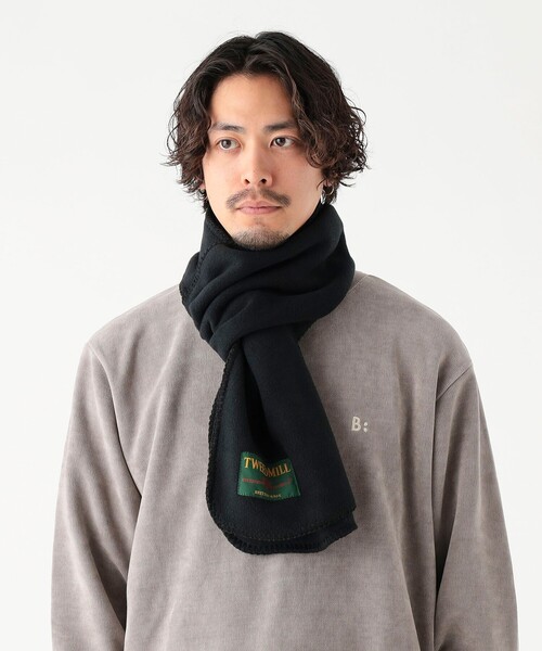 TWEED MILL(ツイードミル)の「【別注】TWEED MILL / フリース マフラー(マフラー・メンズ・ブラック系その他4/ブラック・ONE SIZE)」の5枚目の写真