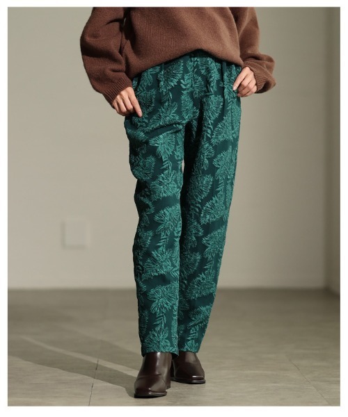Sawa a la mode(サワアラモード)の「リーフジャガードテーパードパンツ(その他パンツ・レディース・ブラウン/グリーン/ブラック・FREE)」の18枚目の写真