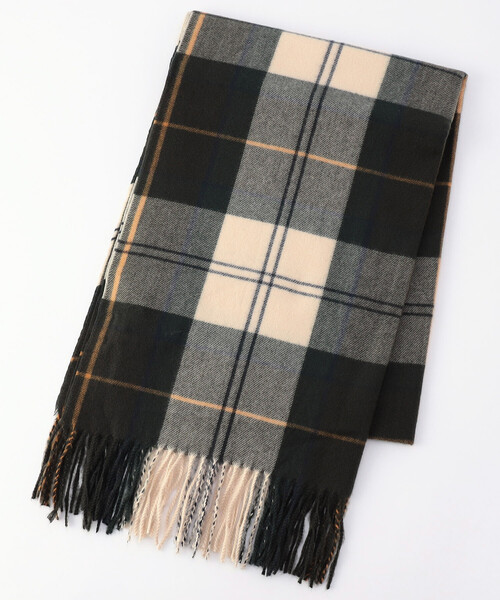 Barbour（バブアー）の「Barbour/バブアー HAILESTARTAN SCARF（マフラー・メンズ・その他9/オリーブ/ベージュ・ONE SIZE）」の3枚目の写真