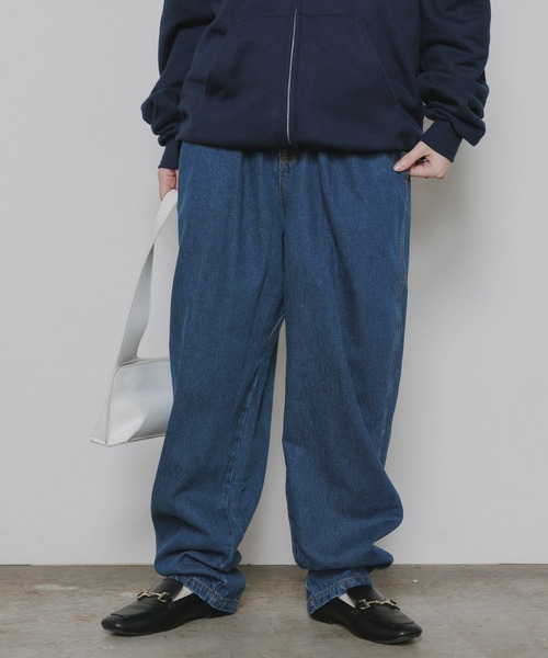 ROOPTOKYO(ループトウキョウ)の「ウェビングベルト付き バルーン ワイドデニムパンツ(デニムパンツ・メンズ・ブルー・M/L/XL)」の21枚目の写真