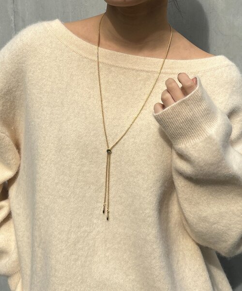 DouDou（ドゥドゥ）の「デザインチェーンスライドネックレス（ネックレス・レディース・シルバー/ゴールド・FREE）」の2枚目の写真