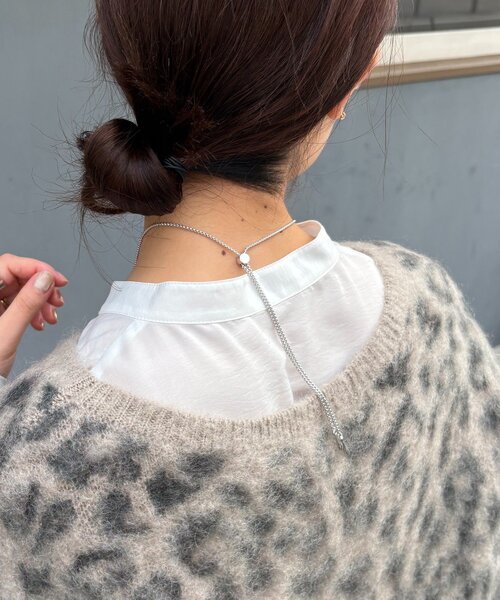 DouDou（ドゥドゥ）の「デザインチェーンスライドネックレス（ネックレス・レディース・シルバー/ゴールド・FREE）」の3枚目の写真