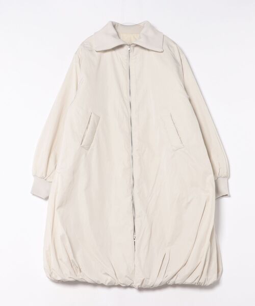 STYLEBLOCK(スタイルブロック)の「タフタ中わたバルーンリブコート(ダウンジャケット/コート・レディース・ホワイト系その他/チャコールグレー/ブラック・M)」の2枚目の写真