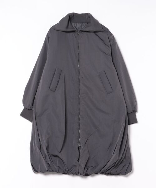 STYLEBLOCK(スタイルブロック)の「タフタ中わたバルーンリブコート(ダウンジャケット/コート・レディース・ホワイト系その他/チャコールグレー/ブラック・M)」の6枚目の写真
