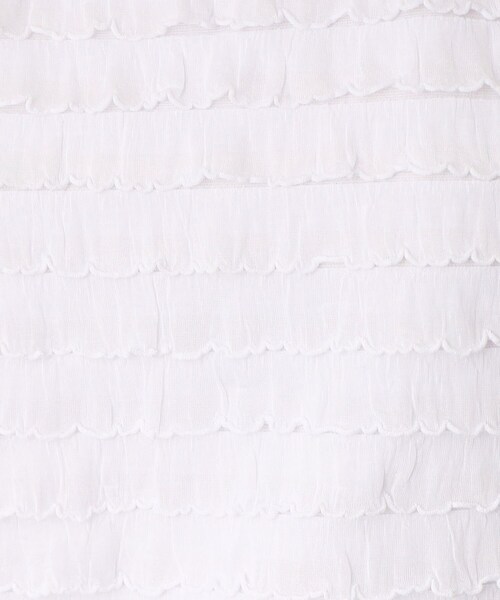 PROVOKE （プロヴォーク）の「PROVOKE（プロヴォーク）【別注】フリルフレンチスリーブトップス（Tシャツ/カットソー・レディース・ブラック/ホワイト/ナチュラル・00）」の8枚目の写真