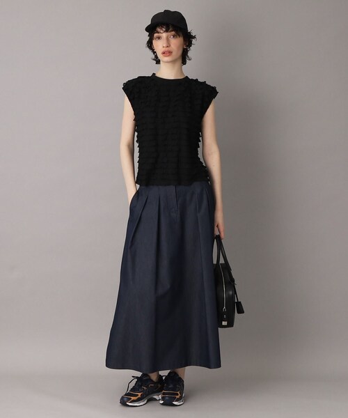 PROVOKE （プロヴォーク）の「PROVOKE（プロヴォーク）【別注】フリルフレンチスリーブトップス（Tシャツ/カットソー・レディース・ブラック/ホワイト/ナチュラル・00）」の11枚目の写真